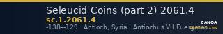 Seleucid Coins (part 2) 2061.4 — CANOA