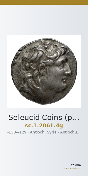 Seleucid Coins (part 2) 2061.4g — CANOA