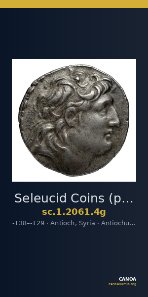 Seleucid Coins (part 2) 2061.4g — CANOA