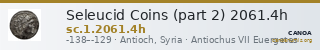 Seleucid Coins (part 2) 2061.4h — CANOA