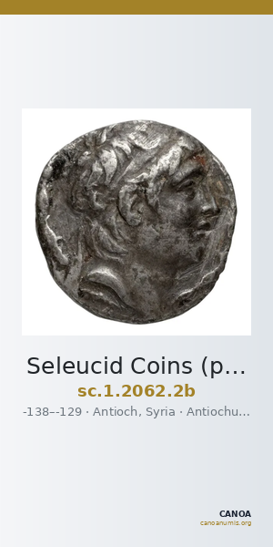 Seleucid Coins (part 2) 2062.2b — CANOA