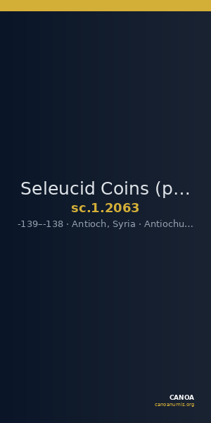 Seleucid Coins (part 2) 2063 — CANOA