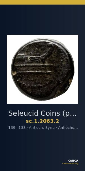 Seleucid Coins (part 2) 2063.2 — CANOA
