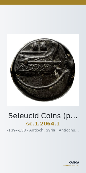 Seleucid Coins (part 2) 2064.1 — CANOA