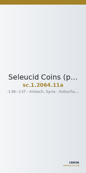 Seleucid Coins (part 2) 2064.11a — CANOA