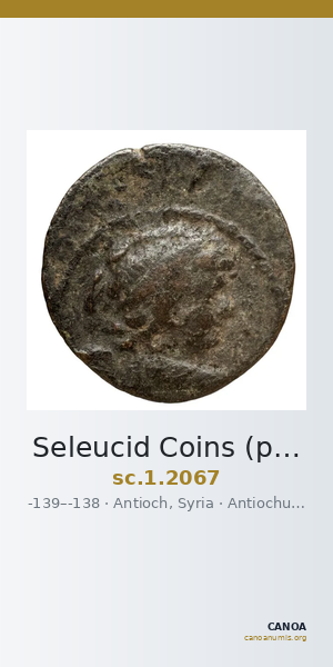 Seleucid Coins (part 2) 2067 — CANOA