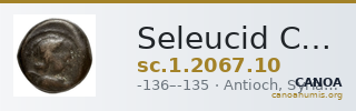 Seleucid Coins (part 2) 2067.10 — CANOA