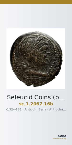 Seleucid Coins (part 2) 2067.16b — CANOA