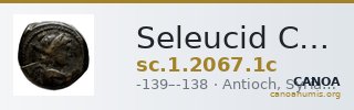 Seleucid Coins (part 2) 2067.1c — CANOA