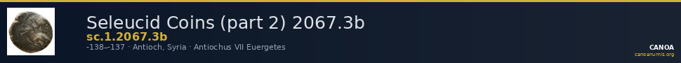 Seleucid Coins (part 2) 2067.3b — CANOA