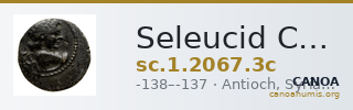 Seleucid Coins (part 2) 2067.3c — CANOA