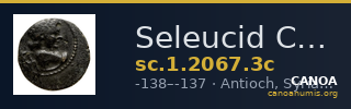Seleucid Coins (part 2) 2067.3c — CANOA