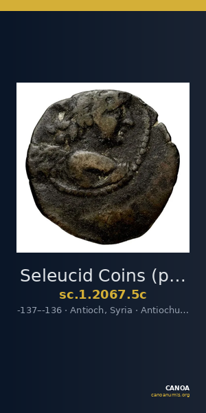 Seleucid Coins (part 2) 2067.5c — CANOA