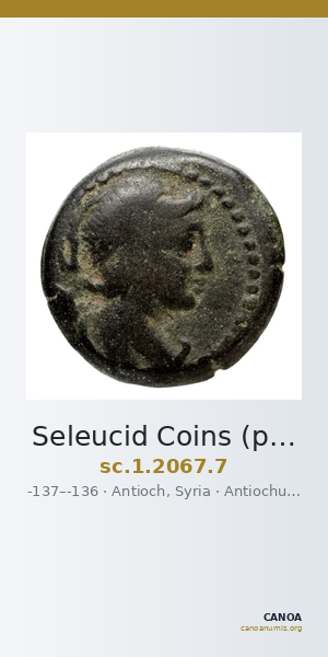 Seleucid Coins (part 2) 2067.7 — CANOA