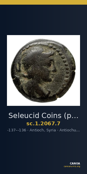 Seleucid Coins (part 2) 2067.7 — CANOA