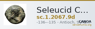 Seleucid Coins (part 2) 2067.9d — CANOA