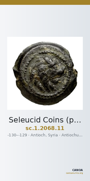 Seleucid Coins (part 2) 2068.11 — CANOA