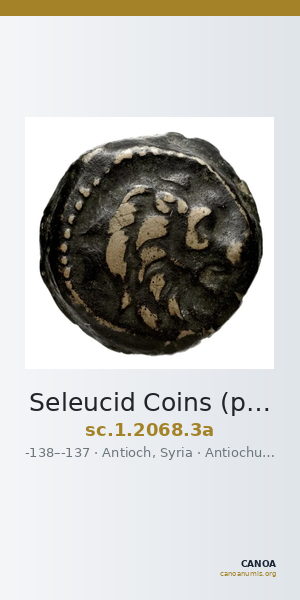Seleucid Coins (part 2) 2068.3a — CANOA
