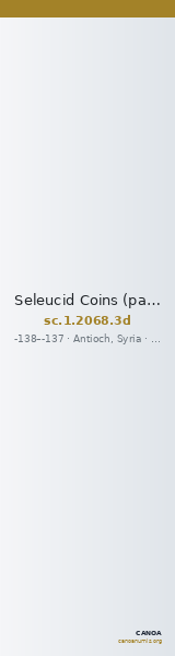 Seleucid Coins (part 2) 2068.3d — CANOA