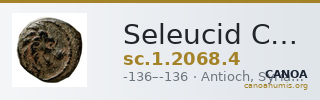 Seleucid Coins (part 2) 2068.4 — CANOA