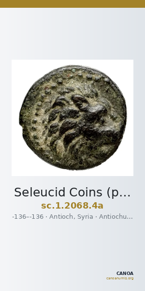 Seleucid Coins (part 2) 2068.4a — CANOA