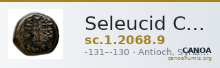 Seleucid Coins (part 2) 2068.9 — CANOA
