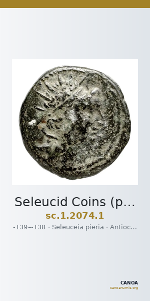 Seleucid Coins (part 2) 2074.1 — CANOA