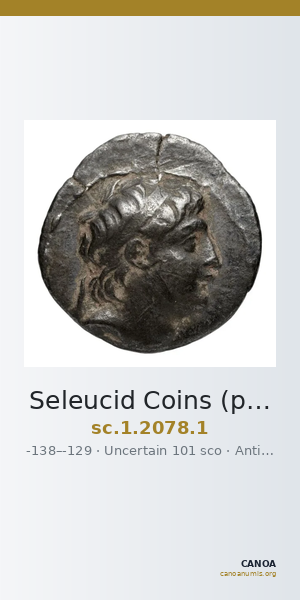 Seleucid Coins (part 2) 2078.1 — CANOA