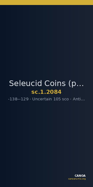 Seleucid Coins (part 2) 2084 — CANOA