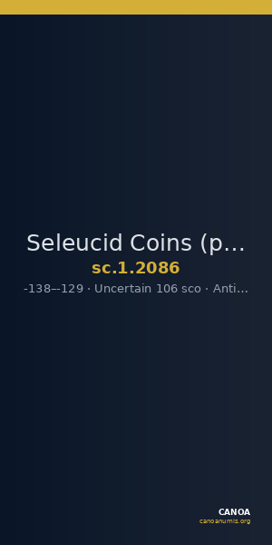 Seleucid Coins (part 2) 2086 — CANOA