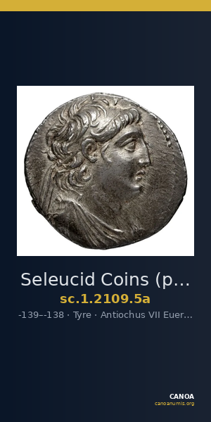 Seleucid Coins (part 2) 2109.5a — CANOA