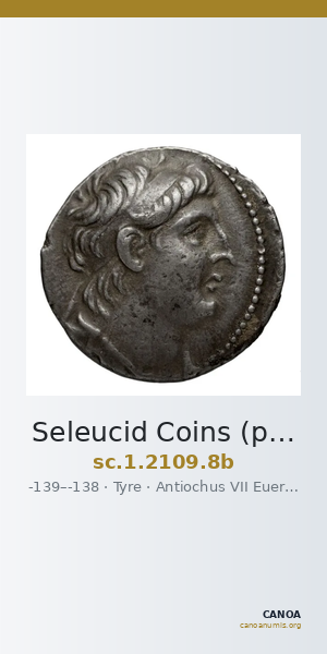Seleucid Coins (part 2) 2109.8b — CANOA