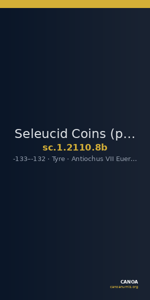 Seleucid Coins (part 2) 2110.8b — CANOA