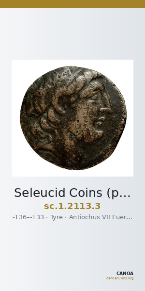 Seleucid Coins (part 2) 2113.3 — CANOA