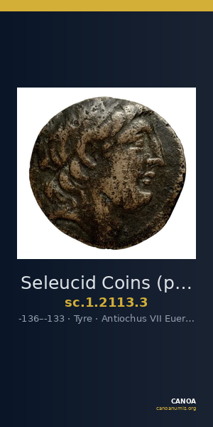 Seleucid Coins (part 2) 2113.3 — CANOA