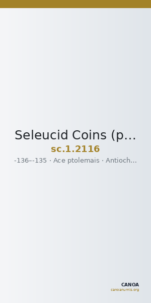 Seleucid Coins (part 2) 2116 — CANOA