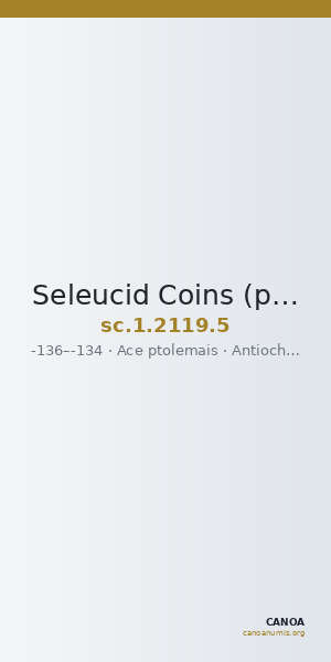 Seleucid Coins (part 2) 2119.5 — CANOA