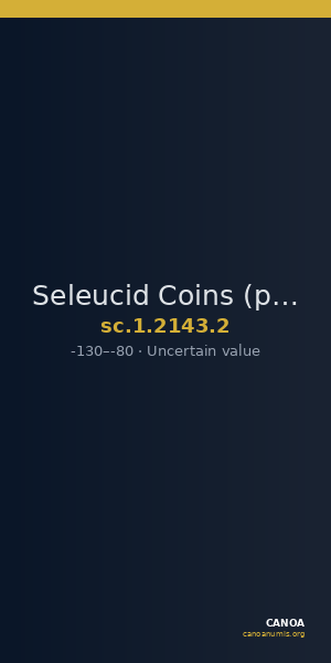 Seleucid Coins (part 2) 2143.2 — CANOA