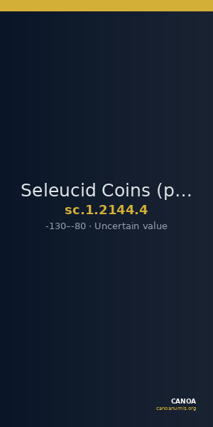 Seleucid Coins (part 2) 2144.4 — CANOA