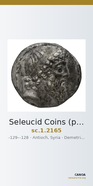 Seleucid Coins (part 2) 2165 — CANOA