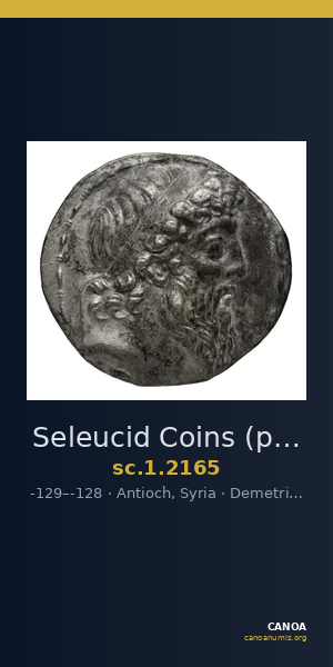 Seleucid Coins (part 2) 2165 — CANOA