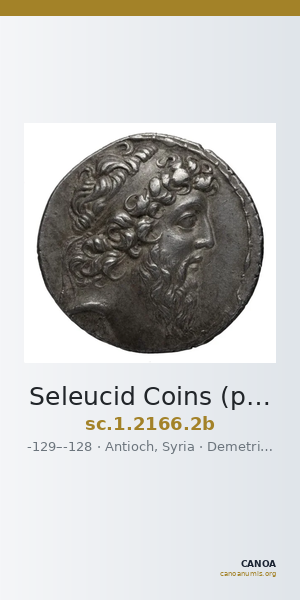 Seleucid Coins (part 2) 2166.2b — CANOA