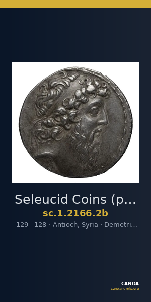 Seleucid Coins (part 2) 2166.2b — CANOA