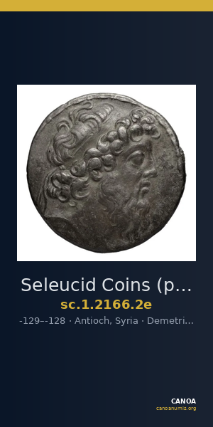 Seleucid Coins (part 2) 2166.2e — CANOA