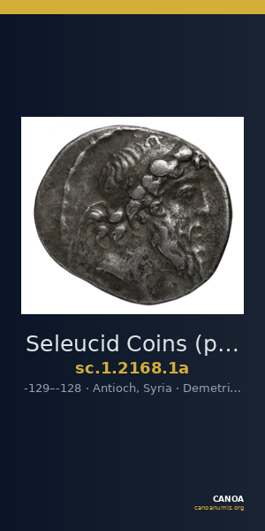 Seleucid Coins (part 2) 2168.1a — CANOA