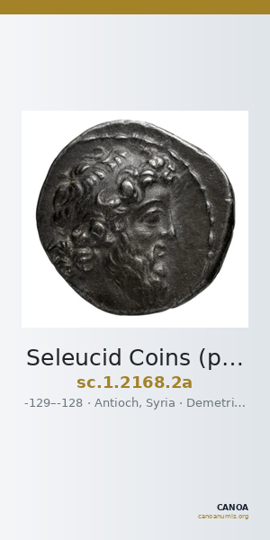 Seleucid Coins (part 2) 2168.2a — CANOA