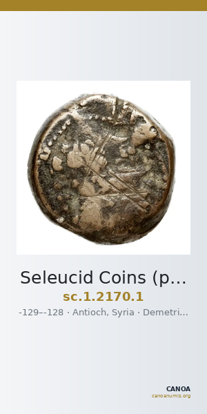 Seleucid Coins (part 2) 2170.1 — CANOA