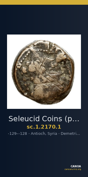 Seleucid Coins (part 2) 2170.1 — CANOA
