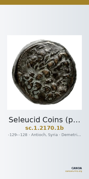 Seleucid Coins (part 2) 2170.1b — CANOA