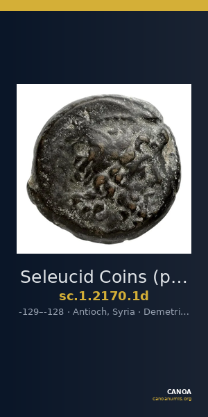 Seleucid Coins (part 2) 2170.1d — CANOA
